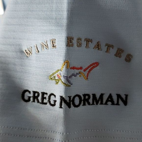 3 for $25 New Greg Norman Woman's Collection Blue Golf Shirt UPF +50 Medium - Picture 6 of 11